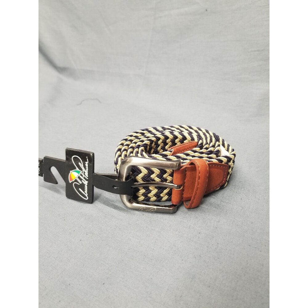 Arnold Palmer Men's Braided Belt Tan and Navy Size 40/42 NEW WITH TAGS!